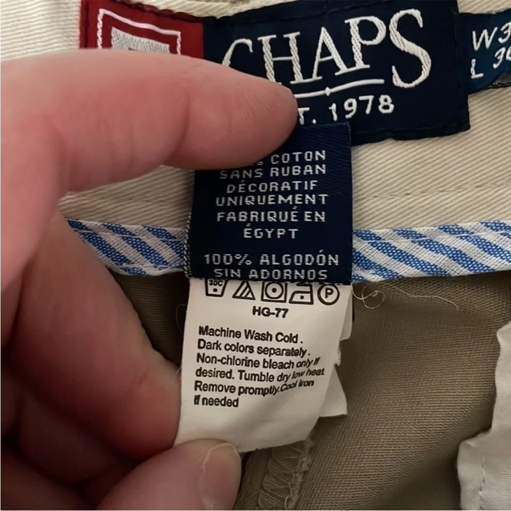 size 36x36 Chaps khaki chinos